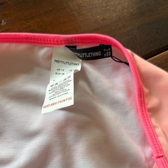 PrettyLittleThing Pink Bikini Bottoms Size 6 - Picture 2 of 4